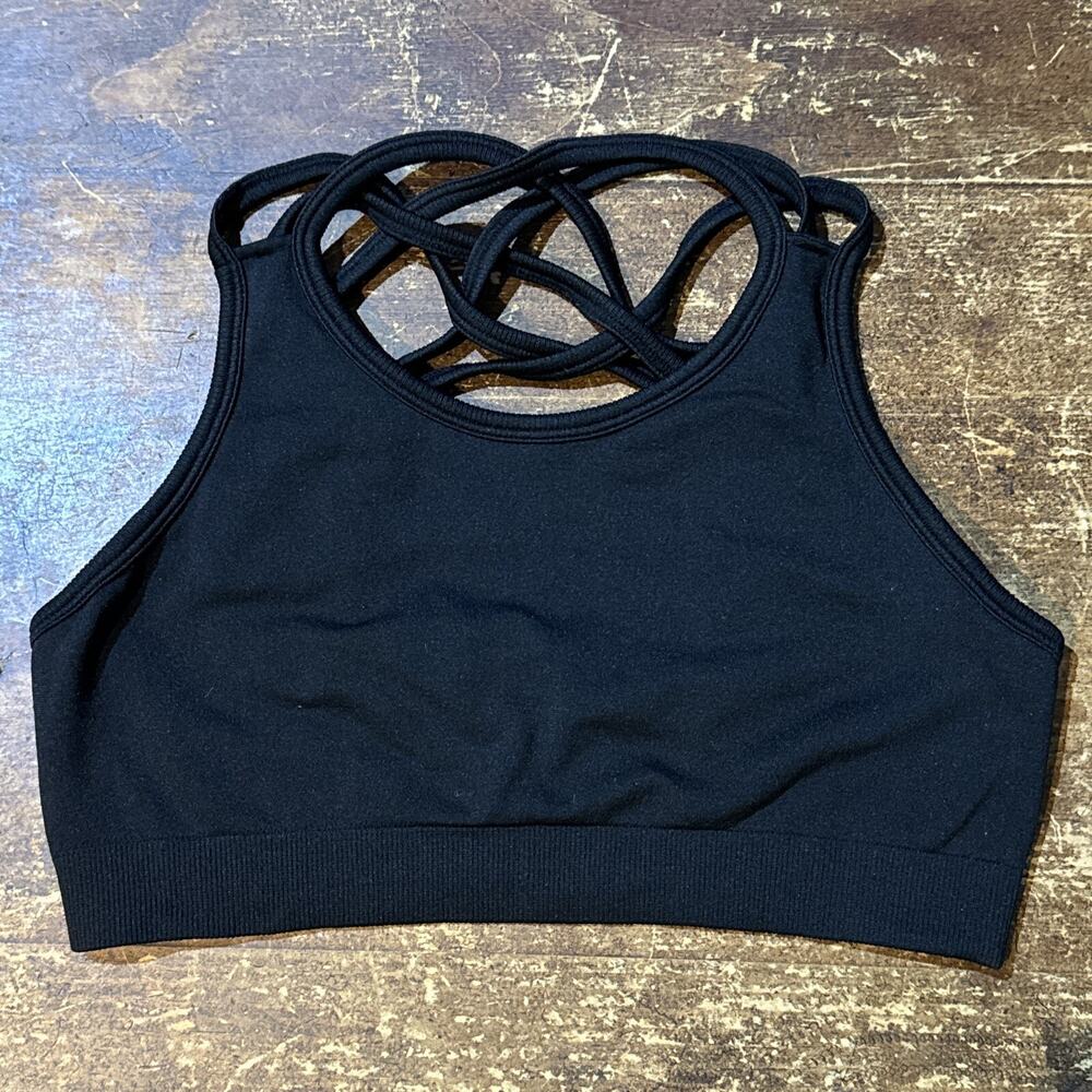 Form Focus Womens S Black Sports Bra Stretch